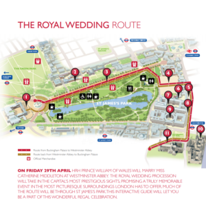 The official wedding route map